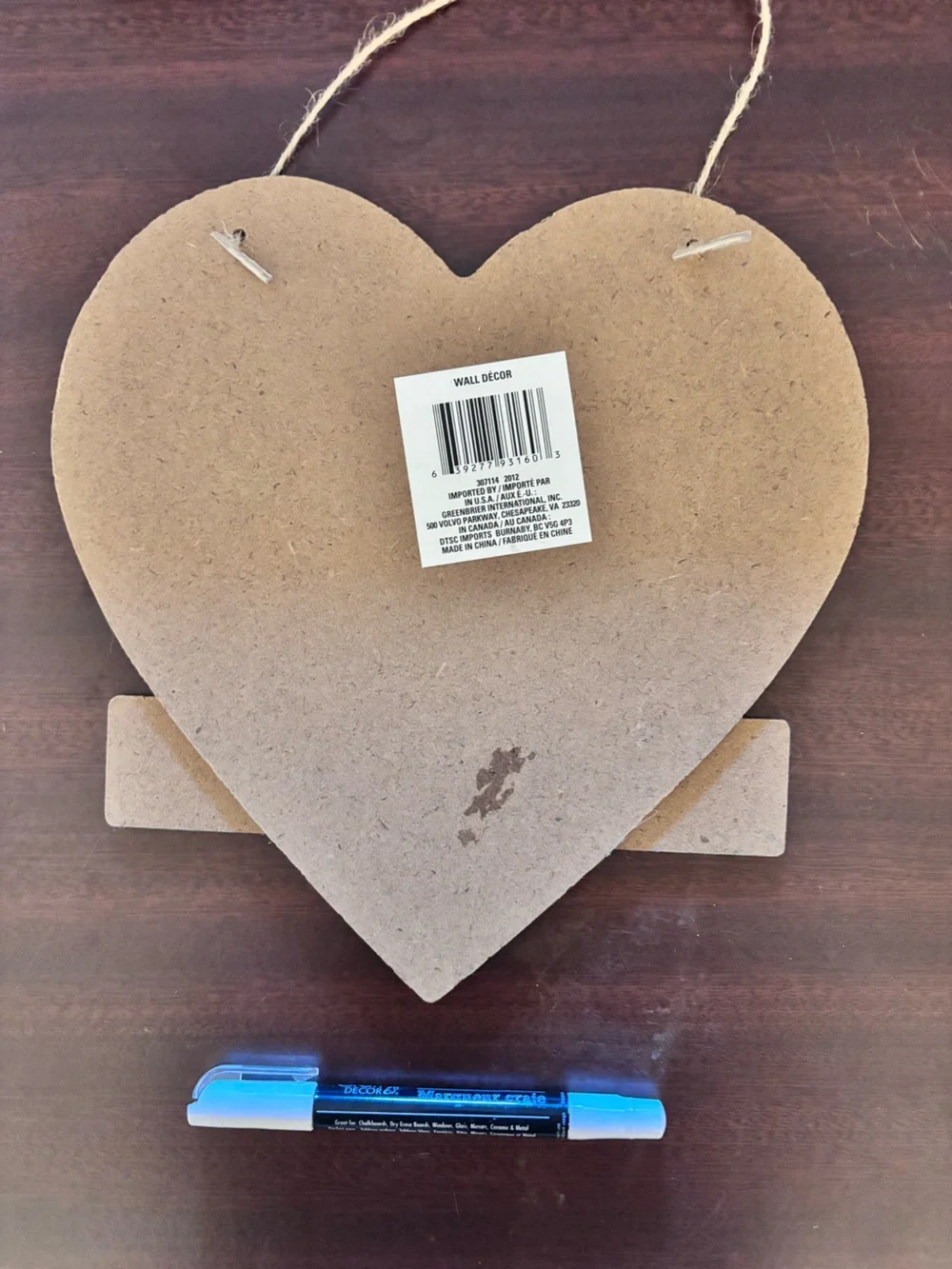 Wooden Heart WiFi Sweet WiFi Password Sign - Natural Wood & Black